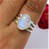 Giorno Del Ringraziamento Luna Gemma 925 Argento Sterling Fatto a Mano Anello