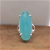 Acqua Calcedonio Gemma 925 Argento Sterling Mano Anello Tutti Misura AC-33