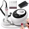 TechVizrs Fresa elettrica professionale, 45000 giri/min, fresa per unghie in gel, lima elettrica per unghie con lima per unghie, manicure, pedicure, set di accessori per uso domestico, saloni di unghie