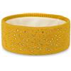 styleBREAKER Fascia donna in maglia fine con strass,Curry | Fascia elastica con fodera in pile termico, circonferenza fino a 59 cm. Materiale caldo, lavaggio a mano.