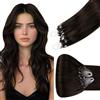 Hetto extension Microring Capelli Veri Marrone Scuro 45cm 50Ciocche