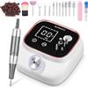 Exyvox Fresa per Unghie Professionale, 45000RPM Lima Elettrica per Unghie , Touchscreen, con Punta in Ceramica Kit Unghie, Salone Manicure Set e Pedicure Elettrico per Semipermanente Gel