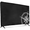 kwmobile Protezione Compatibile con 49-50 TV - Cover Proteggi-Schermo PC e TV da Interno - Custodia Protettiva Anti-Polvere - bianco/nero