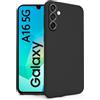 N NEWTOP Cover Compatibile per Samsung Galaxy A16 5G, Custodia TPU SOFT Gel Silicone Ultra Sottile Flessibile Case Posteriore Protezione Fotocamera Anti Urto Guscio Scocca Colorato (Nero)