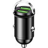 LEIBOCHAO Caricatore USB per Auto, Adattatore Accendisigari USB, 45W Caricabatteria Auto Mini, Doppia Quick Charge 3.0 Accendisigari, 2 Porte, per phone Tablet iOS Android