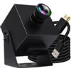 ELP Telecamera HDMI 4K USB con sensore IMX415, grandangolare 120 gradi, senza distorsione, fotocamera USB, 2 X webcam digitale per Windows Linux Android Mac OS