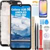 YHX-OU 6.5 AMOLED Display LCD con Telaio per Samsung Galaxy A25 5G SM-A256B SM-A256E SM-A256U LCD Schermo Touch Screen Digitizer Assemblea E Strumenti di Installazione+1 Pezzo Vetro temperato