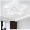 Yuanfenghua Smart Plafoniera Led soffitto stile Moderno, Dimmerabile Lampadario Camera da letto con Telecomando, 23 W Alexa/Google/HomeKit (63 * 8cm)