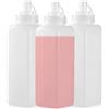 BAIFULAI 3 bottiglie da spremere, 1000 ml, in plastica, con cappuccio, dosatore, trasparente, senza perdite, per pittura, ketchup, salsa piccante, olio d'oliva