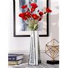 SHYFOY Vaso Alto da Interno a Specchio con Diamanti Schiacciati - Decorativo Grande Moderno di Vetro per Fiori - Cristallo D'argento per Soggiorno, Ufficio, Casa, Tavolo Decor - 33 cm