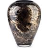 Terroso - Vaso - Vetro nero soffiato a bocca - Aspetto lussuoso, elegante e raffinato - 27 cm di altezza - Effetto marmo - Vaso per fiori