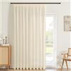 Topfinel Tenda 1 Pezzo, 300x240 cm (LxA), Bianco betulla In Lino, Stile Bohémien, Moderno Per Finestre, Soggiorno e Camera Da Letto, Semitrasparente Con Fascia Arricciata Per Sistema a Binario.