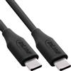 InLine® Cavo USB 2.0, cavo di ricarica rapida USB-C 100W, Black Cookie/nero 2 m