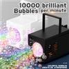 Macchina a bolle a 132 fori aggiornata con luci colorate lanciatore di bolle ele