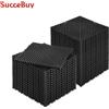 NONE VEVOR Tappetino di Drenaggio ad Incastro, Cuscino Modulare ad Incastro con Giunzione, Piastrelle per Pavimenti Antiscivolo e Tappetino per Doccia Garage Giardino Cucina 310 x 310 mm 40 Pezzi Nero
