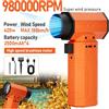 NONE Ventilatore Turbo Jet ad Alta Velocità 980.000 RPM, Soffiatore Potente 75m/s, Motore Brushless, Ricaricabile USB, Soffiatore Elettrico per Pulizia Polvere