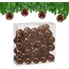 Relaxdays Palline di Natale, Set da 50 Palle Albero, Addobbi Natalizi, ∅ 6 cm, Sfere in Plastica Lucida, Marrone