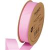 Halbach Seidenbänder Nastro grosgrain premium | Larghezza: 25 mm Lunghezza: 25 m | Nastro regalo sostenibile in poliestere riciclato | Ideale come nastro | Colore: rosa
