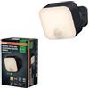 OSRAM ENDURA STYLE USB Adjustable Square Rechargeable Wall Light, 3W, 150lm, 3000K, Sensore PIR, IP54, regolabile, Grigio Scuro