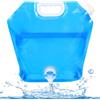 flintronic 10L Contenitori Pieghevoli per Acqua con Rubinetto, Senza BPA Sacca per Acqua Pieghevole, Portatili Riutilizzabili per Acqua, per Escursionismo, Campeggio, Picnic, Ripostiglio(Blu)