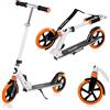 LIONELO LUCA Monopattino pieghevole per Bambini e adulti fino a 100 kg Regiolable e Leggero Solo 4 kg Costruzione solida Ruote 20 cm Ammortizzatori ShockResist, Antiscivolo, Freno