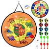 Goujfol Gioco Freccette Bambini, 66cm Tiro al Bersaglio Bambini, Pieghevole con Dinosauri Motivi di Animali, Gettare Giocattoli Regali Bambina Disco Gioco, Bambini Regalo Natale Compleanno 4-9 Anni