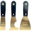 WEDO Brass Putty Knife Set, Wide Blade 3 + Multifunzionale Blade 2-1/2 + Lama stretta 1-1/4 , Raschietto di vernice con manico in bakelite, Coltello per pittori, 8 Lunghezza