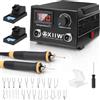 XIIW Kit Professionale Pirografo per Legno 100W con Doppia Penna, 23 Punte, Display LCD, Temperatura Regolabile 0-750°C, Strumento per Pirografia su Legno e Pelle