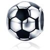 Fanona Ciondolo a forma di palla da pallavolo, compatibile con braccialetti Pandora, in argento Sterling 925 Calcio
