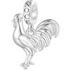 GNOCE Gallo gallico ciondolo Charms per braccialetto/collana, argento 925 Charms penzoloni per le donne ragazze moglie figlia, festa della mamma San Valentino gioielli regalo