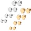 JewelryWe, Gioielli, Orecchini da Uomo Donna, Orecchini Magnetici in Acciaio Inox, Fake Plugs, Fake Tunnel, Orecchini a Clip Senza Foro, Nero, 6 mm, 8 mm, 10 mm, 12 mm, Acciaio inossidabile