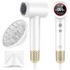HZD Asciugacapelli Ionico con Diffusore, Phon Capelli Professionale, Phon al Plasma da 400 Milioni, Motore Brushless da 110.000 giri/min per Asciugatura Rapida, 57dB Rumore Basso per Viaggio e Familiari