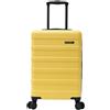 Cabin Max Valigia bagaglio a mano, 55 x 35 x 25 cm, leggera, rigida, trolley a mano con 4 ruote, serratura a 3 cifre (Toskana Giallo, Air France, KLM) …