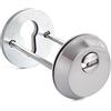Generic Apecs Rosetta protettiva per porta di casa, porte esterne e porte interne, rosetta per chiavi a cilindro profilato PZ, con protezione antistrappo, rotonda, Argento, 1 paio