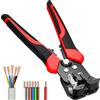 QEANY 3 in 1 Pinza Spelafili, Pinza Spelafili Elettricista,Pinza Spelafili Automatica per Spelatura, Taglio e Crimpatura, per Elettricisti Professionisti, Personale di Manutenzione o Dilettanti