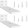 YFCVIP 2 Pz Staffe per Mensole Pesanti, Reggimensola Supporto Reggi Mensola da Muro, Staffe a L Angolari Metallo per Montaggio Mensola Legno (Bianco,12,7 cm)