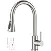 FORIOUS Rubinetto Lavello Cucina A Bassa Pressione, Rubinetto Da Cucina Rimovibile, Rotazione A 360°, Adatto Per Caldaie E Dispositivi Sotto Lavello, Acciaio Inossidabile