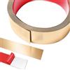 Yunlaishaocer Modanature decorative autoadesive in lamiera di acciaio inox, 5 m x 4 cm, stucco e bastone in acciaio inox per camino, cornici a specchio, mobili e decorazioni per la casa - oro rosa spazzolato
