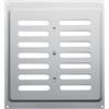 SOTECH Griglia di ventilazione chiudibile in acciaio inox SS304 | 260 x 240 mm di con fori ovali da avvitare con chiusura scorrevole