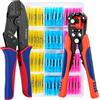 Dechengbao Strumento di piegatura Dechengbao per i connettori termorestringenti set con AWG 22-10 (0.5-6mm²) connettori testa termorestringenti di grado marino e cavo stripper (200PCS Heat Shrink Connectors Set)