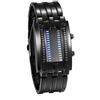 JewelryWe Orologio digitale da uomo da donna con LED binario impermeabile 30 m, cinturino in lega, sportivo, militare, orologio da polso per lui e per lei
