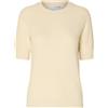 SELECTED FEMME Maglia da Donna Slfelinna New SS Knit Top Noos, Betulla, XS
