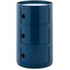 Kartell Componibili Big, Mobile Contenitore 3 Elementi, Diametro 42 cm, Blu