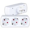 V-TAC Adattatore multiplo 3 spine - Presa da parete 3 prese di corrente 16 A Shuko per casa, ufficio, negozio, garage, cucina, multipla 3 prese - 250 V compatta e pratica