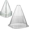 Relaxdays Protezioni per Piante, Set 80 Coni Protettivi Antilumaca e Anti Gelo, Piantine, 22x19x19 cm, PVC, Trasparente