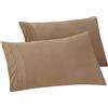 Elegant Comfort Federe in tinta unita, 1500 fili, qualità egiziana, facili da pulire, tessitura liscia, resistenti alle pieghe e alle macchie, facili da infilare, set da 2 pezzi, federe king size,