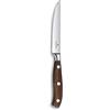 Victorinox Grand Maître, coltello da bistecca professionale, lama extra-affilata, affilatura diritta, 12 cm, elegante manico in legno, acciaio inossidabile, marrone