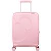 American Tourister Mickey Magic - Valigia a mano 55 x 40 x 20/23 cm - Trolley da cabina rigido per Ryanair, easyJet e la parte delle compagnie aeree, 37/44 L, Rosa Pastello (Mickey Pastel Pink)