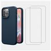 EVETANE Cover iPhone 14 Pro Max e 2 schermi di protezione - TPU - Blu - refurbished
