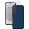 EVETANE Cover Galaxy S25 Plus e 2 schermi di protezione - Silicone - Blu - refurbished